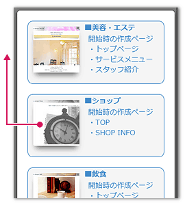 業種選択ページ